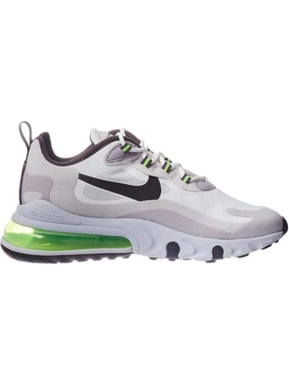 Nike Air Max 270 React Summit White Grey Electric Green Mens Size 9 CI3866-100 - Picture 5 of 13